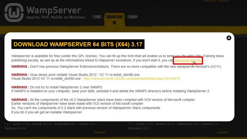 Download Wampserver 4