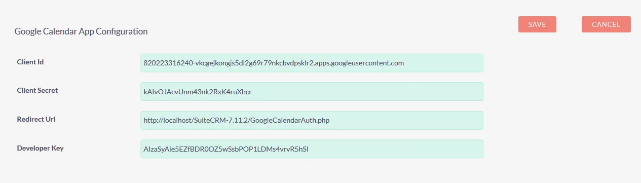 suitecrm-google-calendar-app-configuration