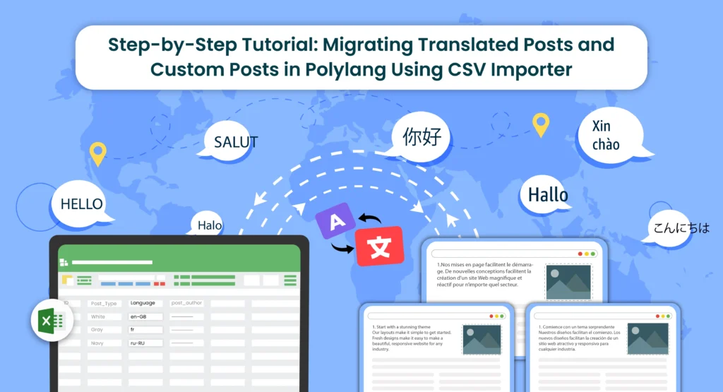 Migre publicaciones traducidas y CPT a un sitio multilingüe usando CSV Importer Pro