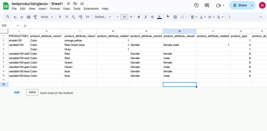 WooCommerce-Variation-Single-CSV-import-Sample-CSV-file