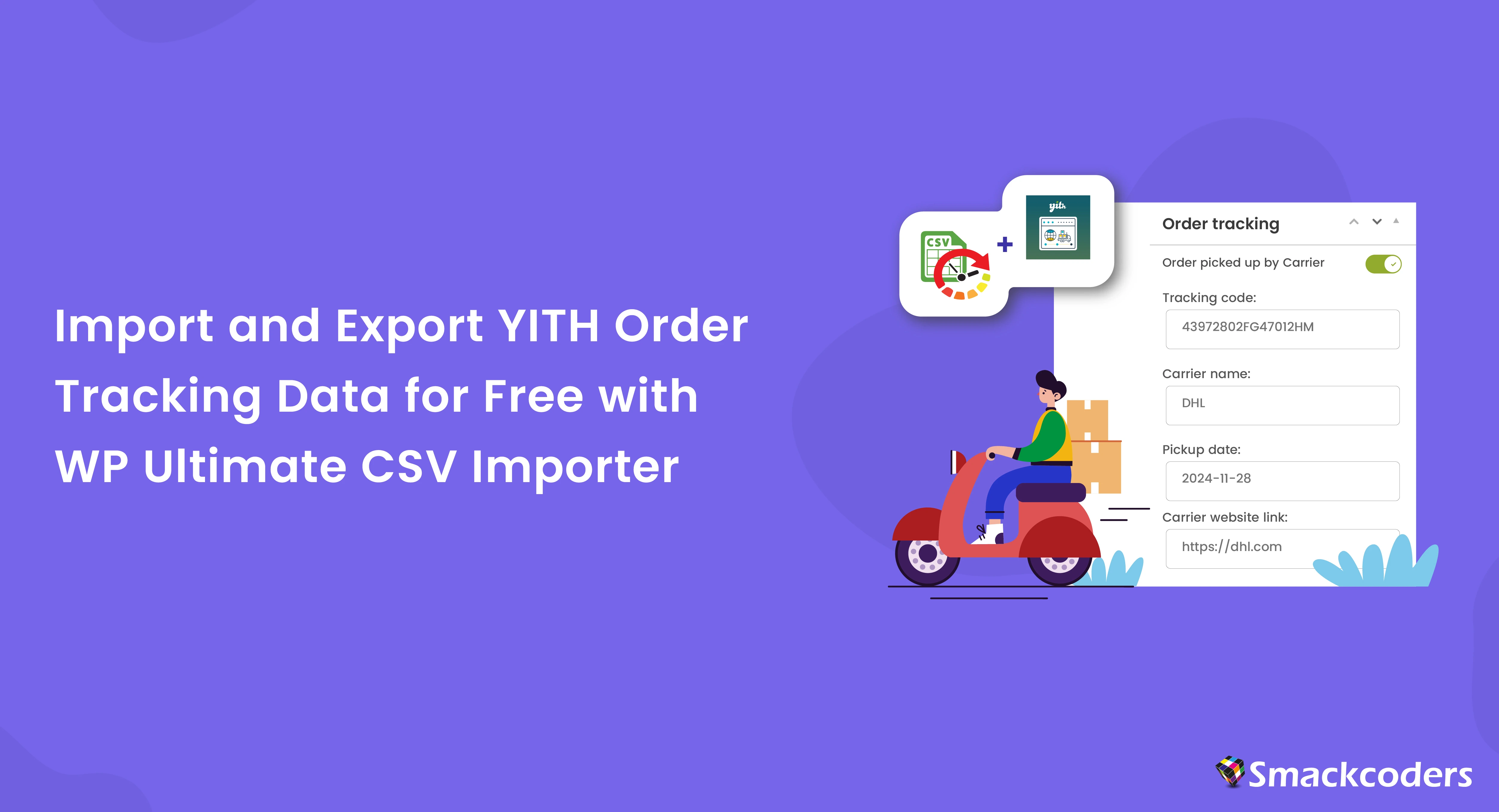 Import/Export YITH Order Tracking Data for Free with WP Ultimate CSV Importer