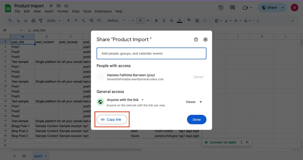 importupdate-Share-the-Google-sheeets-copy-link
