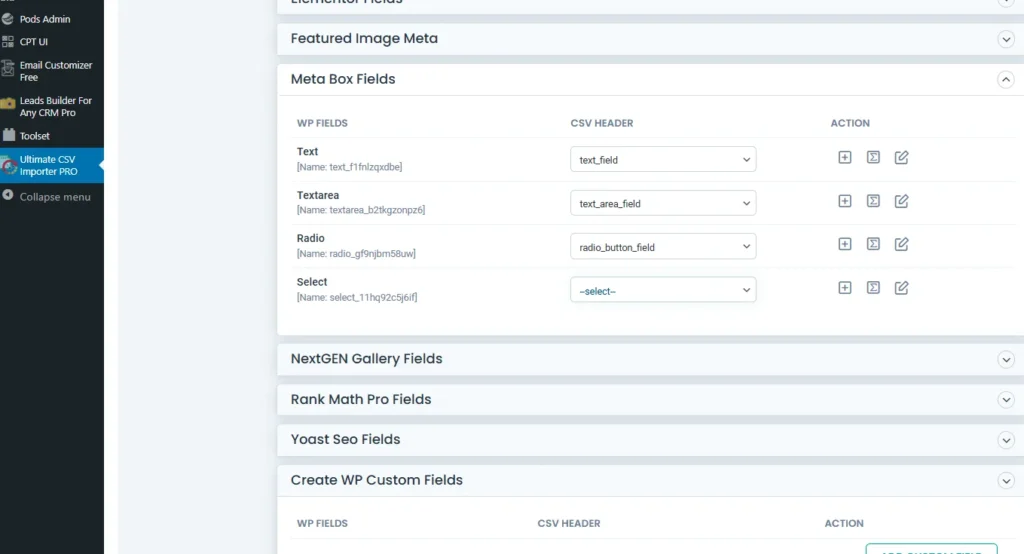 Metabox-import-Mapping-fields