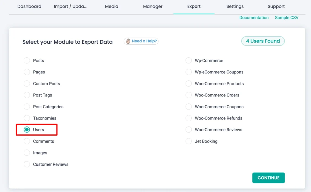 select-users-module-in-export-members-export