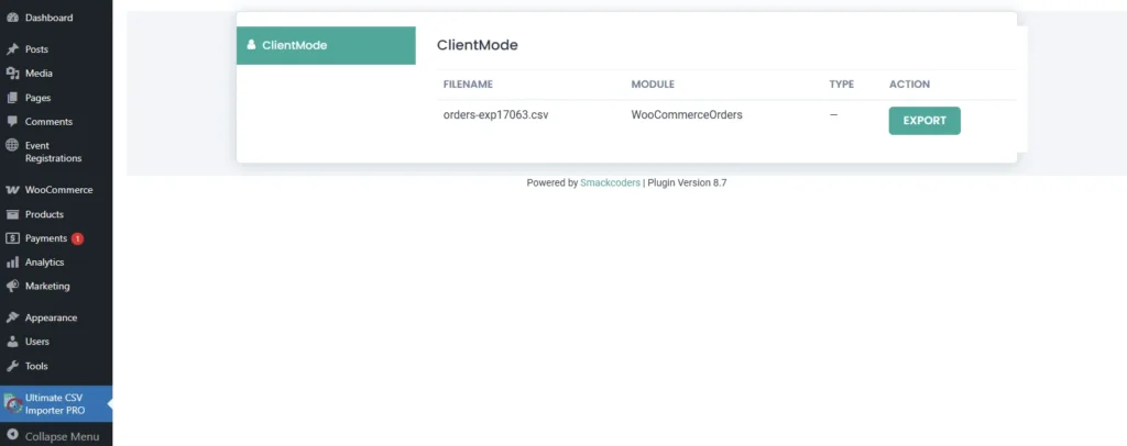 Clients-Export-WordPress-Data