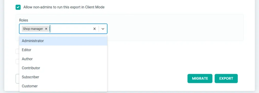 enable-client-mode-export