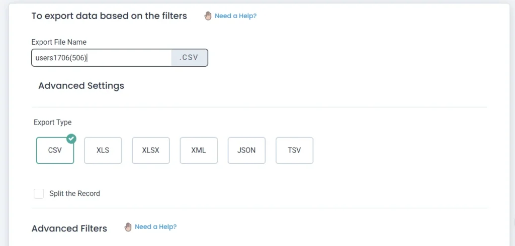 users-export-settings