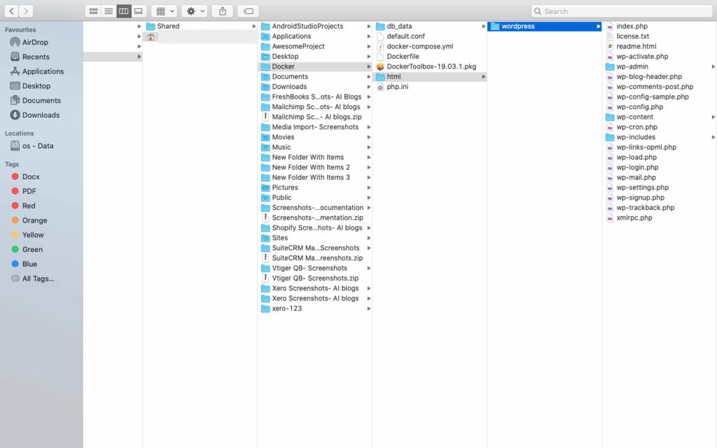 Steps to launch WordPress- Extract WordPress file