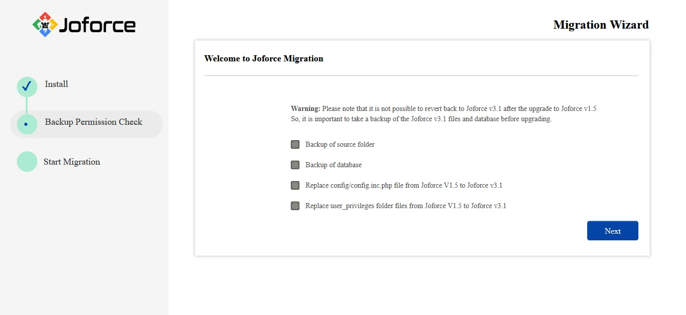Upgradation 1 migration