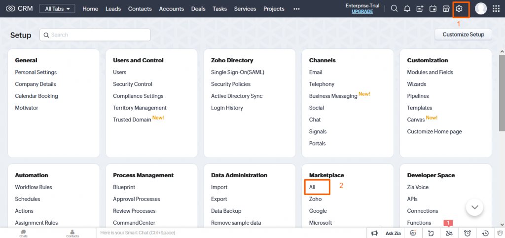 Zoho QB- Setup