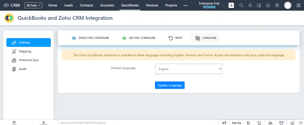 Zoho QB-language