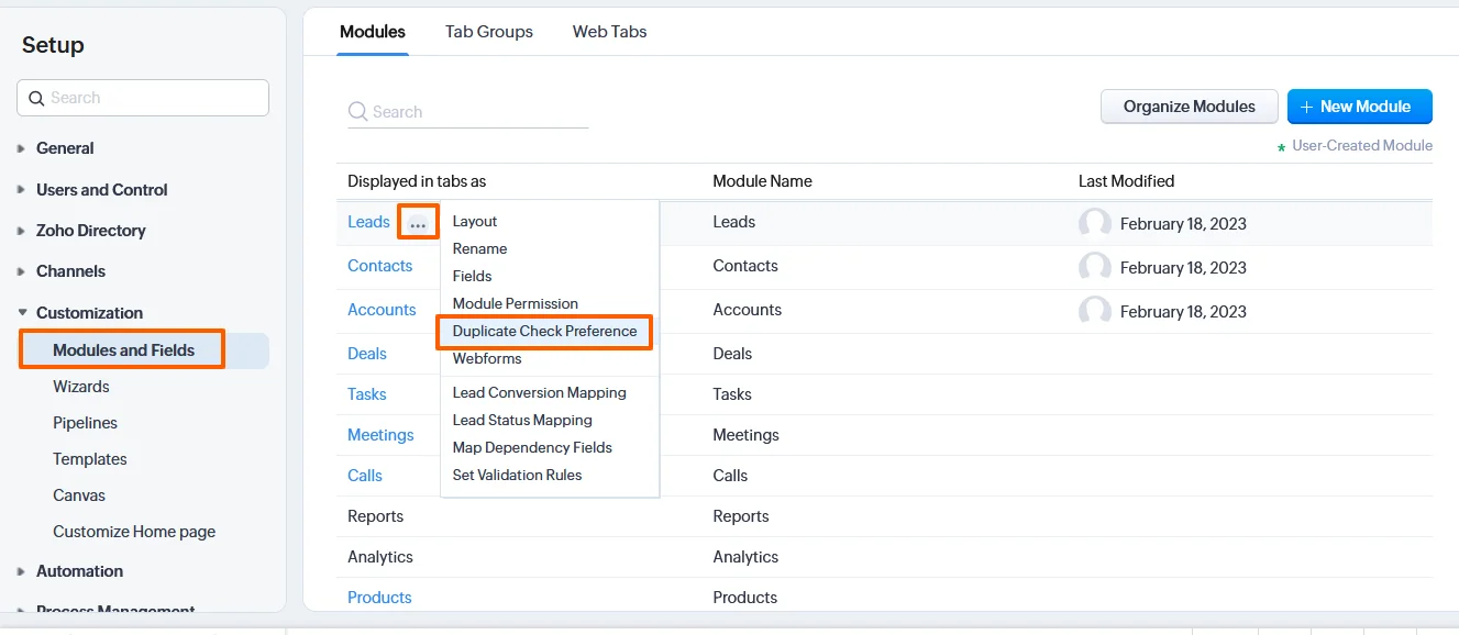 Zoho-Admin-Guide-Manage-Duplicates