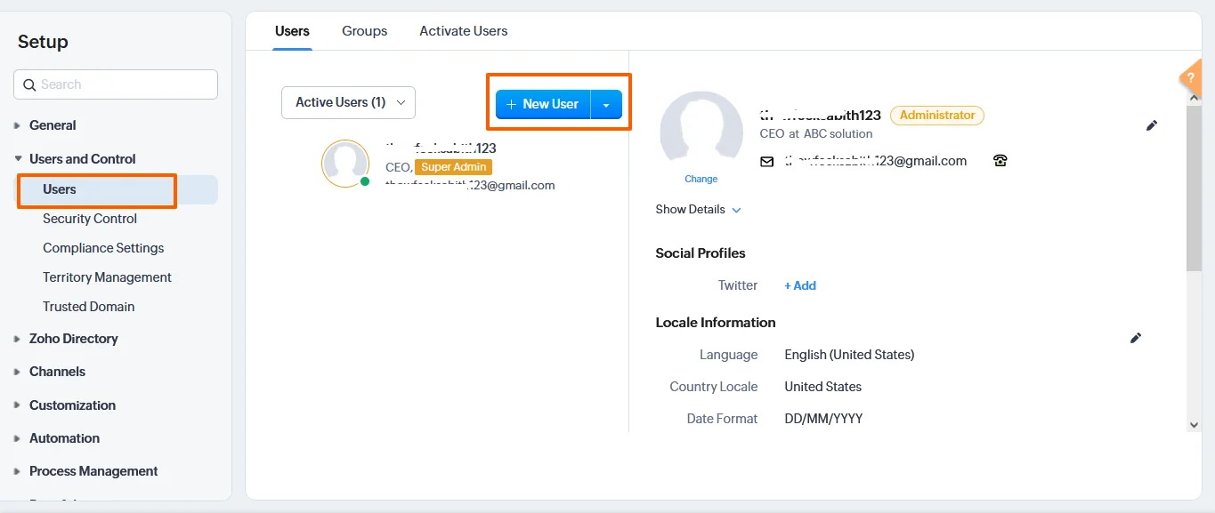 Zoho-Admin-Guide-add-User