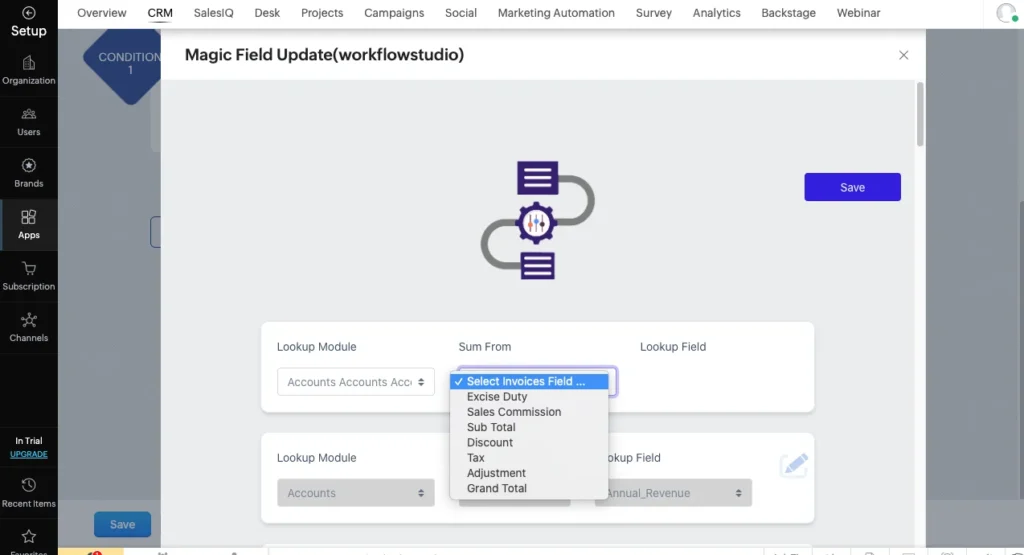 Workflow Field Updates 6 Sum field value 1