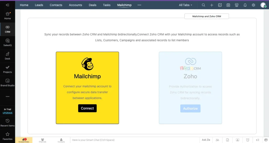 Zoho Mailchimp Extension 6 Zoho Mailchimp Connect