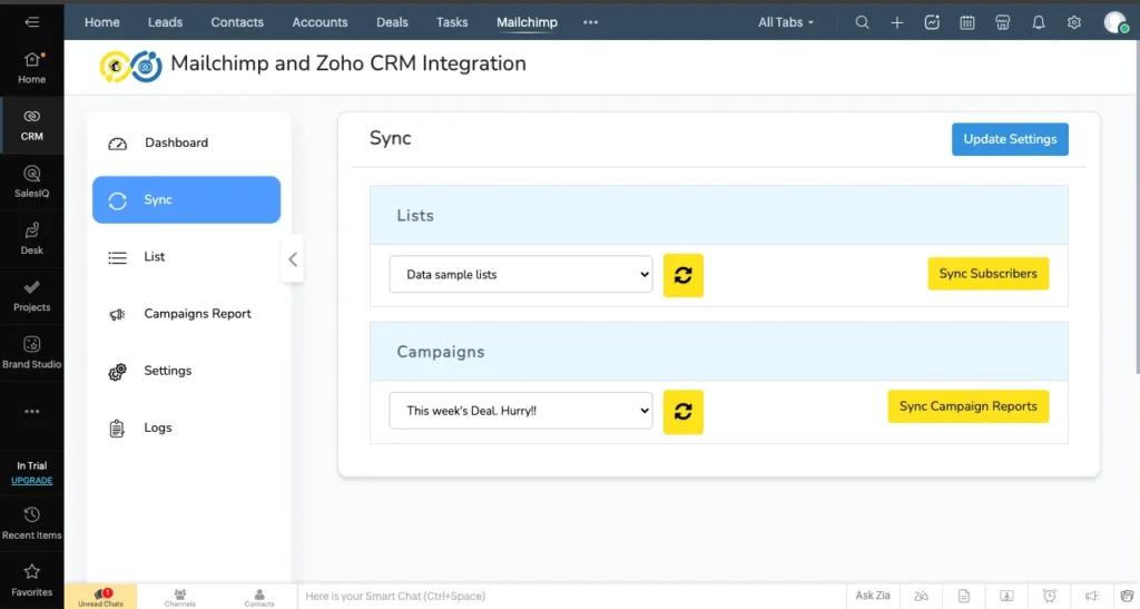 Zoho Mailchimp Extension 9 Zoho Mailchimp Record Sync