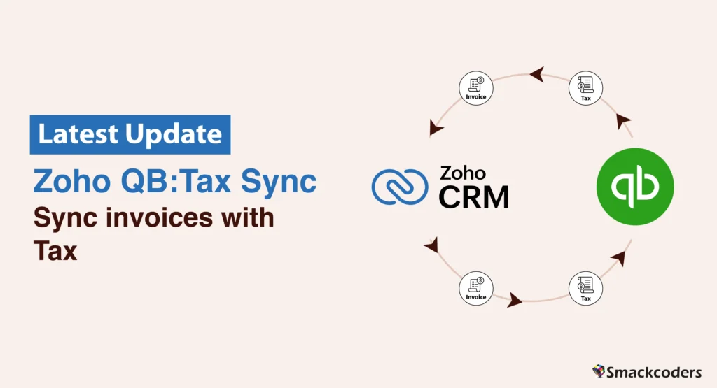 Effortless Tax Sync of Invoices—QuickBooks Extension for Zoho CRM 1 Zoho QB Tax Sync Sync invoices with Tax