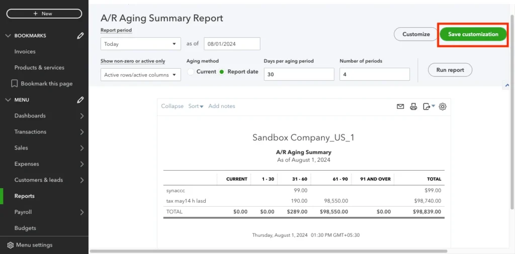Advanced Reporting Techniques in QuickBooks 3 Advanced reporting Technique Save Customization