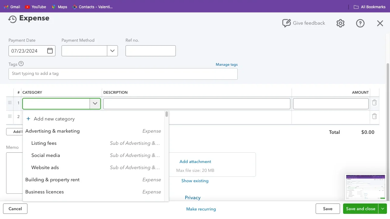 How to Automate Your Finances with QuickBooks 7 Automate invoice Categorise Expenses edited