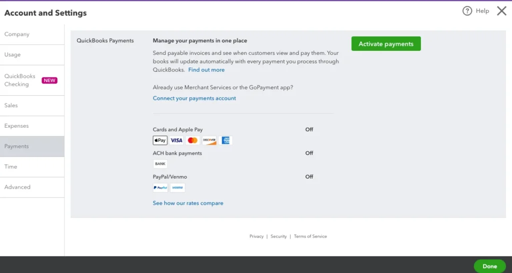 How to Automate Your Finances with QuickBooks 4 Customize Invoice Activate payments