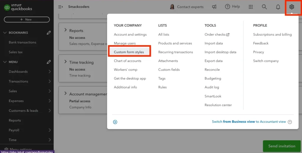 How to Customize Invoices in QuickBooks 3 Customize Invoices Custom form styles