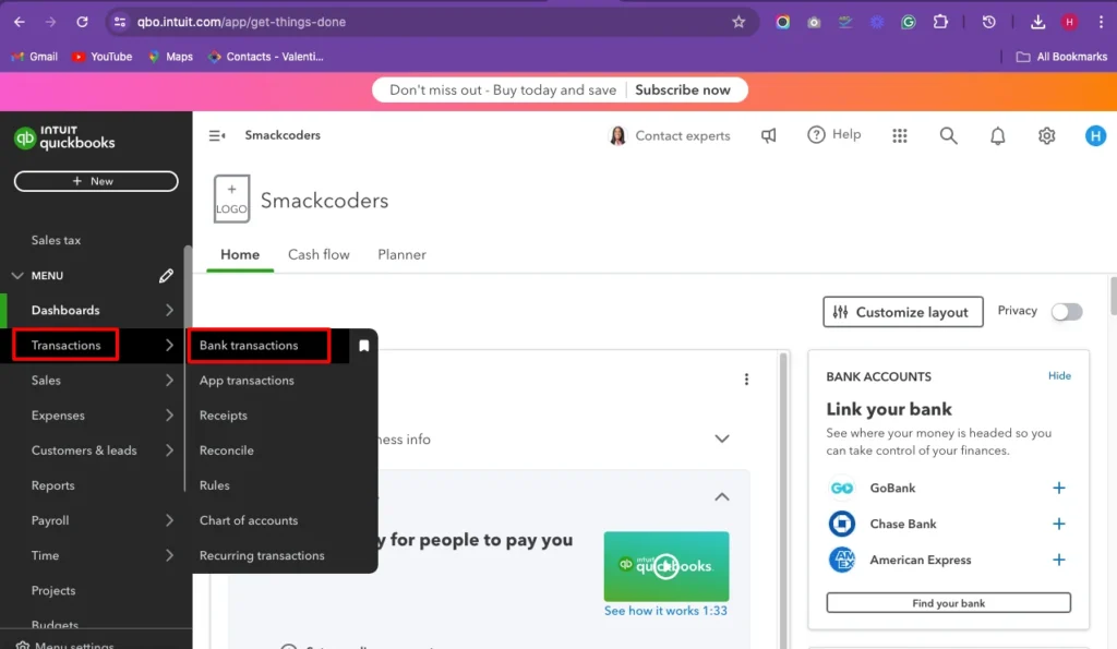 Top 10 QuickBooks Tips and Tricks for Small Businesses 5 QuickBooks Tips Bank Transactions