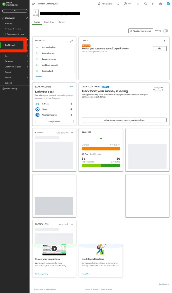QuickBooks vs. Other Accounting Software: A Comparison 2 QuickBooks Tips QuickBooks dashboard Interface
