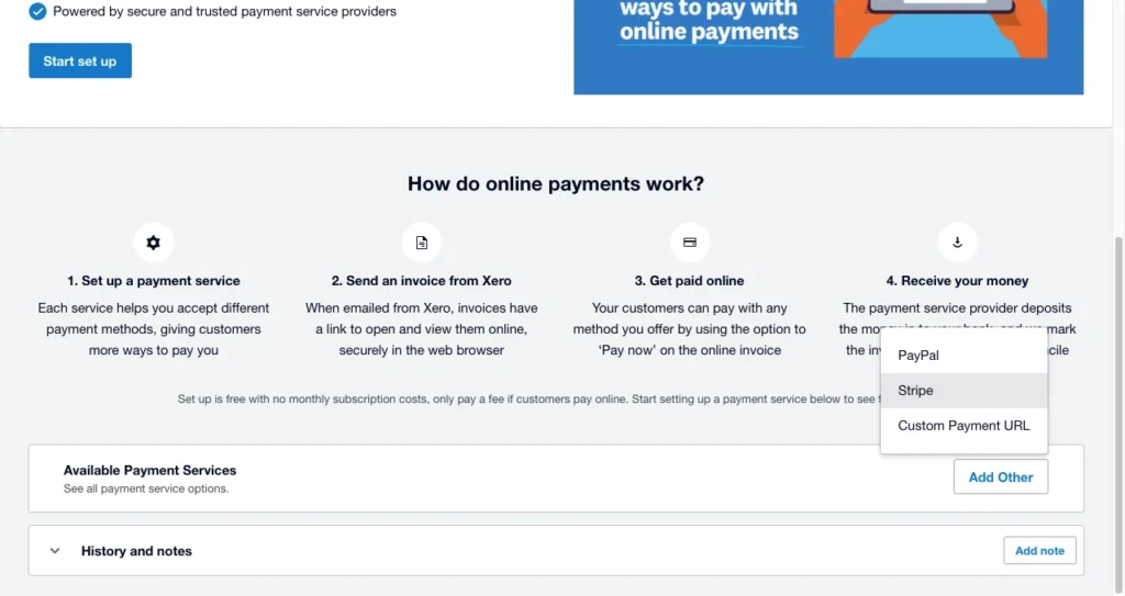 Top Xero Features for Small Businesses 4 Xero Available payment services