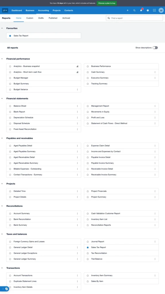 Top Xero Features for Small Businesses 5 Xero Top features Reports