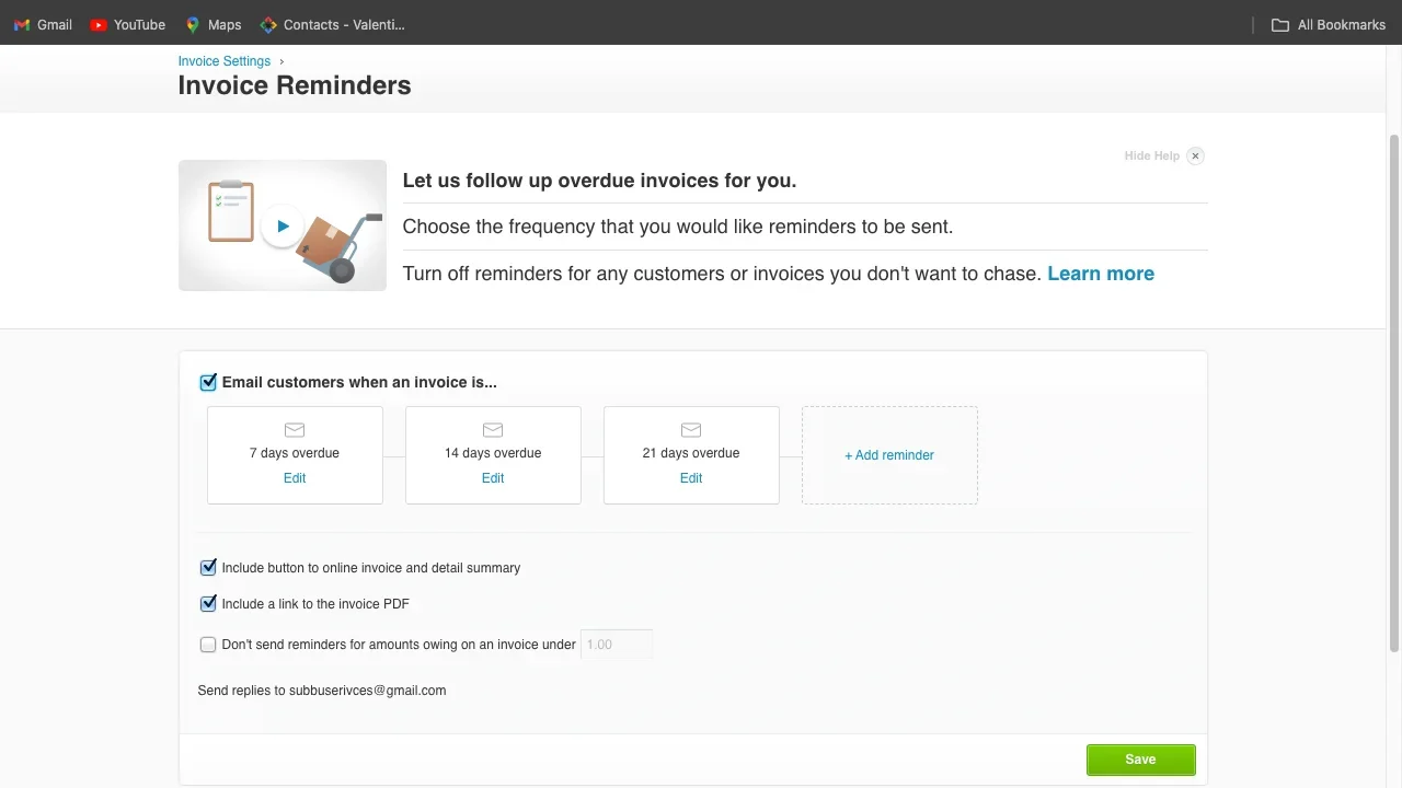 Common Xero Mistakes and How to Avoid Them 3 Xero- invoice remainder detailed view